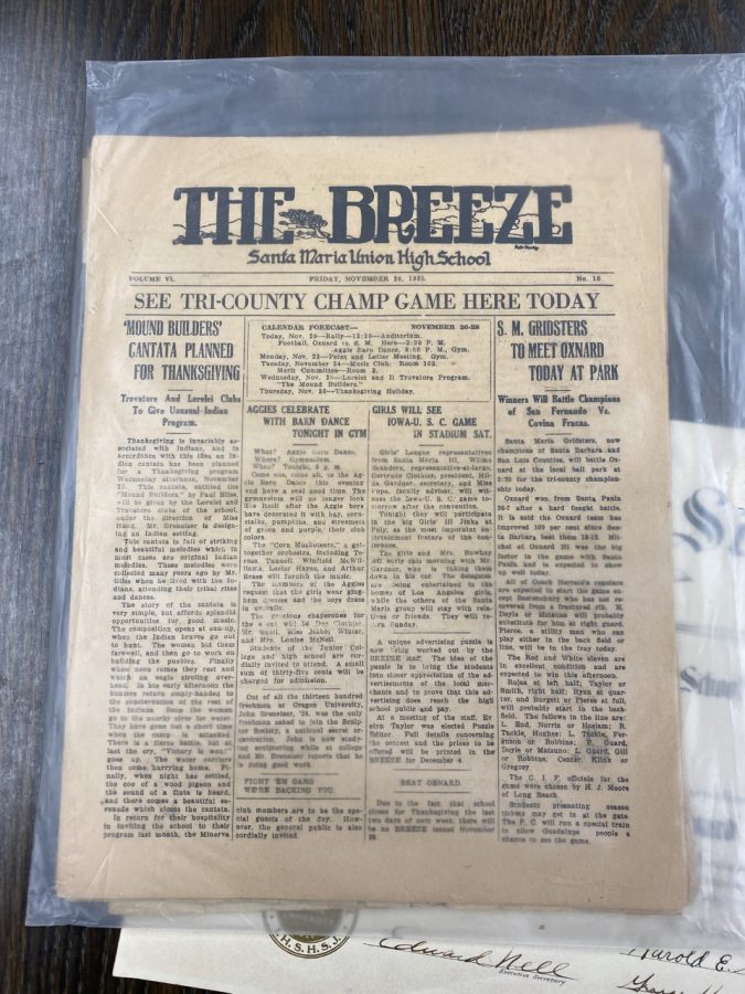 This copy of The Breeze is from November, 1925. It is in its sixth school year of printing, and is still around today.