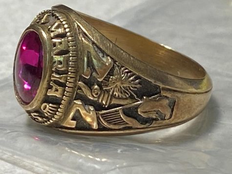 This class ring, along with another, is now back with its original ower, who lost it back in 1977, a few short months after receiving it.