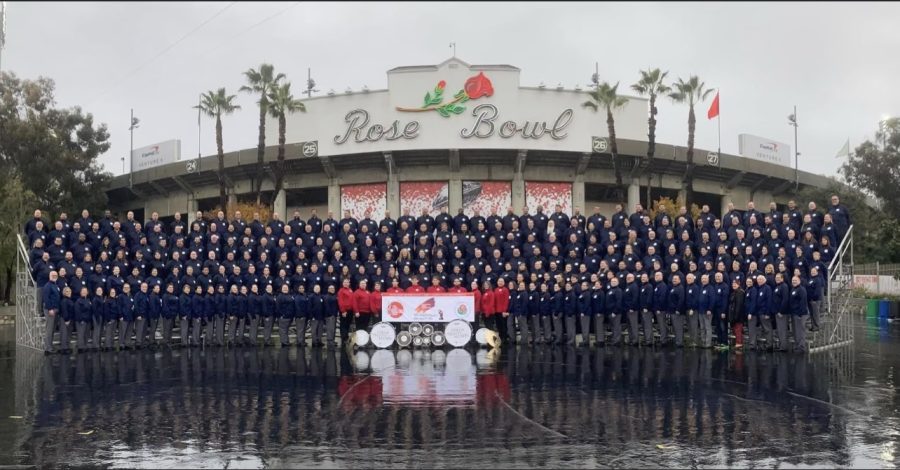 This is the picture of all the band directors who marched at the Rose Parade