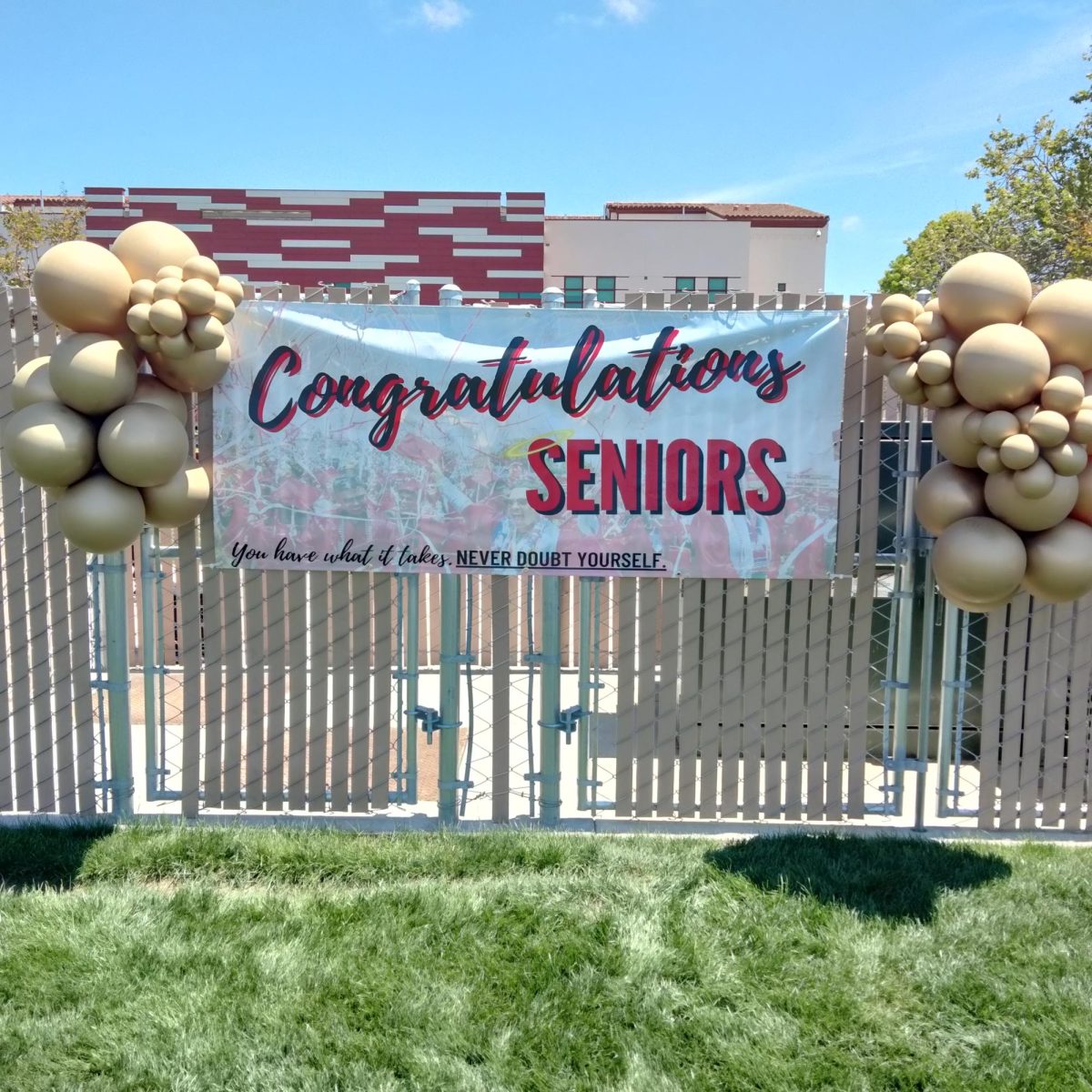 5/14/2024 - The decorated poster sign congratulating the seniors.
